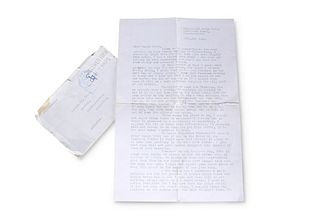 A TWO-SIDED TYPED LETTER FROM SUB. LT. (A) P. GUY