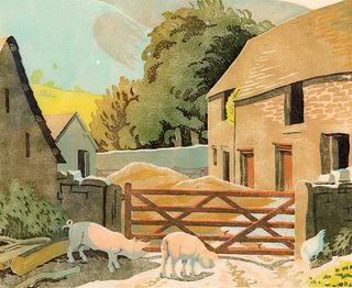 ALICE MARGARET COATS (1905-1978), THE FARM GATE, 