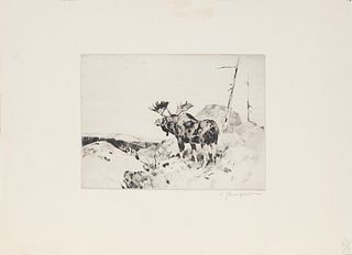 Carl Rungius (1869-1959) Scanning the Horizon 