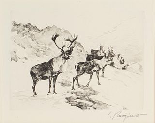 Carl Rungius (1869-1959) Osborne's Caribou 