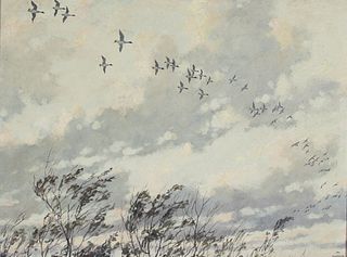 Eric Sloane (1905-1985)  Pintails in Flight
