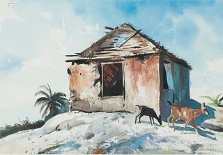 Chet Reneson (b. 1934)  Bahamas Goats