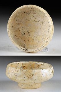 Rare / Delicate Romano-Egyptian Glass Footed Dish