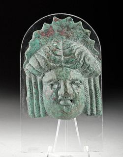 Roman Bronze Applique - Female Mask