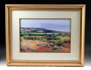 Framed / Signed Myers Pastel "Southwest Autumn" 1990s