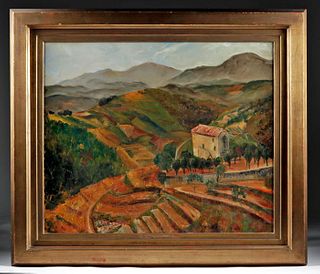Berkeley Williams Painting of French Countryside, 1930s