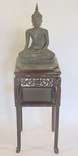 Antique Chinese Hardwood Table Together With