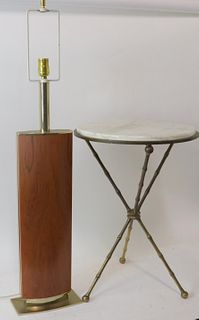 Bagues Style Gilt Metal And Marbletop Stand