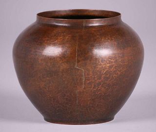 Dirk van Erp Influenced Hammered Copper Vase