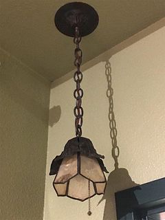 Elizabeth Burton Copper & Shell Hanging Light c1910