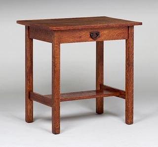 Small Gustav Stickley One-Drawer Table c1912-1915