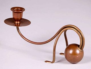 William Arthur Benson Arts & Crafts Copper Candlestick
