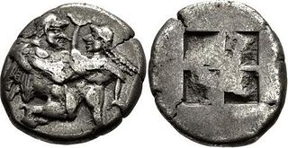 Ancient ISLANDS off THRACE, Thasos. Around 500-480 BC. Silver Stater 