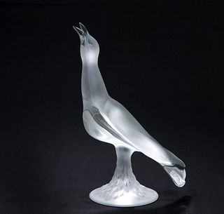 LALIQUE
 A POLISHED AND FROSTED GLASS MODEL OF A 