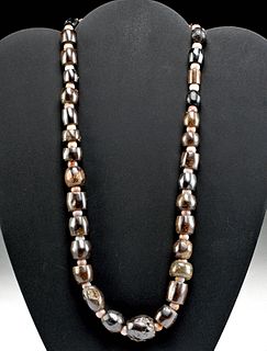 Ancient Western Asiatic Stone Bead Necklace