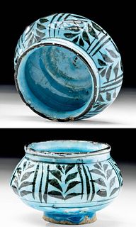15th C. Timurid Dynasty Glazed Pottery Bowl