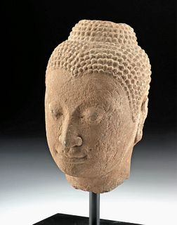 14th C. Thai Ayutthaya Sandstone Head of Buddha