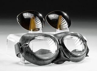 Japanese WWII Pilot Goggles w/ Two Sets of Lenses