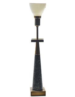Stifel Mid-Century Modern Table Lamp w Glass Shade