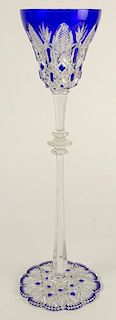 Large Baccarat Cut Crystal Stem Glass in the Czar Pattern