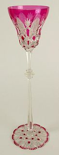 Large Baccarat Cut Crystal Stem Glass in the Czar Pattern