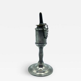 19TH CENTURY AMERICAN PEWTER  LAMP