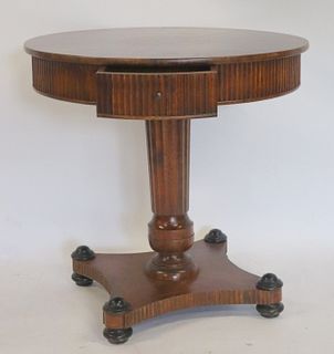 Vintage Custom Quality Inlaid walnut Center Table.