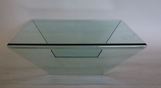 Vintage Molded Glass Coffee Table