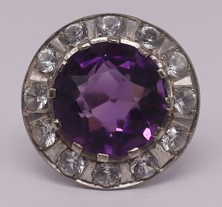 JEWELRY. Signed Handmade 18ct Gold, Amethyst and