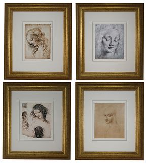 (4) Framed Prints After Leonardo Da Vinci