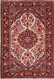 Vintage Hand Knotted Kazak Carpet, circa 1940s