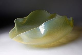 Contemporary Murano Glass Clam Shell Form Centerpiece Bowl