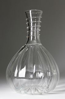 Robert Dane Blown Glass Decanter Engraved "Nantucket Wine Festival 2006"
