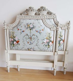 Pair of Louis XIV Style Upholstered Twin Headboards