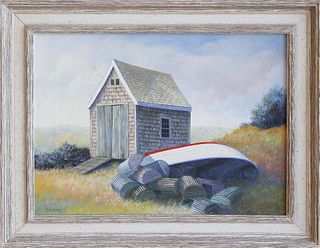 Naima Rauam Oil on Canvas "Boat House"