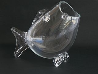 Large Glass Fish Ice Bowl