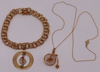 JEWELRY. Vintage 14kt Gold Jewelry Grouping.