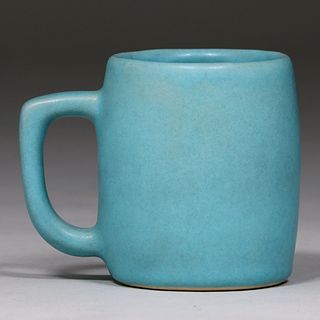 Van Briggle Matte Blue Mug c1980s