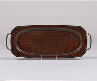Roycroft Hammered Copper Two-Handled Tray