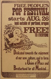 Free People's Pop Festival Portland, OR Poster 1970