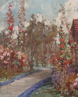 Evelyn Withrow Painting "Rose Garden San Francisco 1920