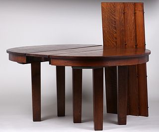 L&JG Stickley 48"d 5-Leg Dining Table c1908-1912