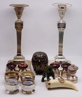 SILVER. Assorted Silver Tablewares and Decorative