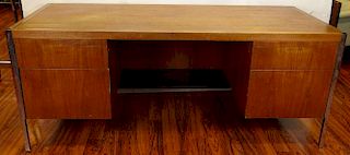 Circa 1968 Large desk by Florence Knoll in Rio Rosewood and Chromed Metal