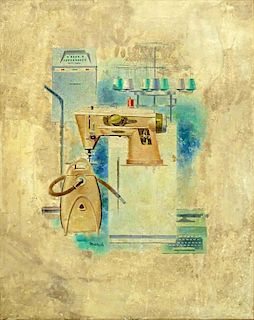 Walter Tandy Murch, American (1907-1967) Circa 1962 Oil on Canvas, "Modern Appliances"