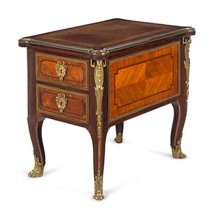 A Louis XV Style Gilt Bronze Mounted Kingwood Cabinet