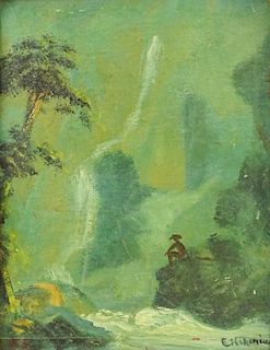 Louis Michel Eilshemius, American (1864-1941) Oil on Panel, Mountain Landscape