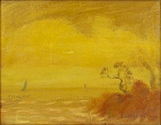 Louis Michel Eilshemius, American (1864-1941) Oil on Panel, Landscape