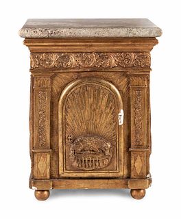 A Continental Carved Giltwood Tabernacle