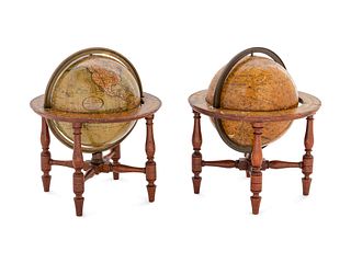 A Pair of George IV Mahogany Six-Inch Table Globes